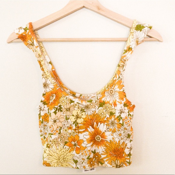 Urban Outfitters  Jewel Ruffle Cropped Tank Top Size Small - Picture 4 of 8